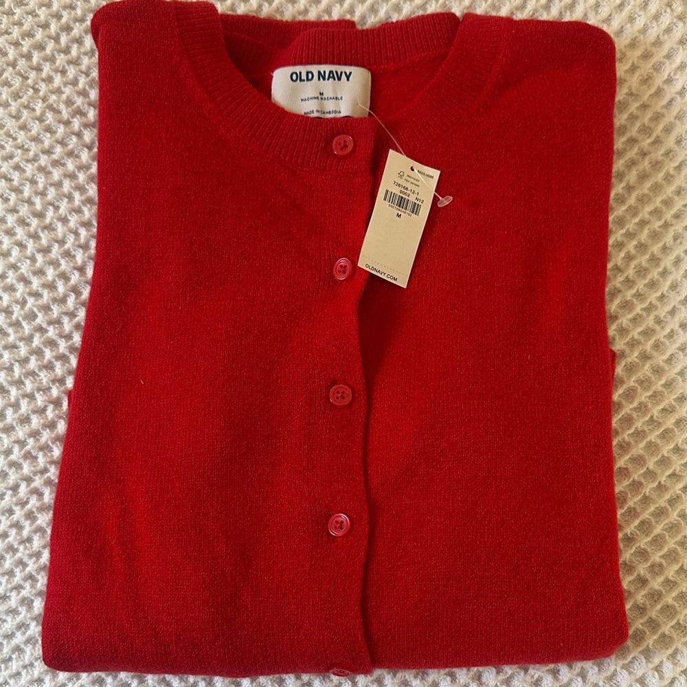 Old Navy Women's Bold Red Cardigan